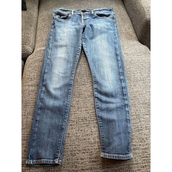 Lucky Brand Sienna Cigarette Jeans Womens Size 26 Blue Denim Stretch Mid-Rise Sl - Picture 1 of 11